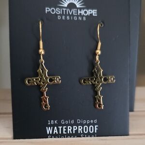 Gold 'Amazing Grace' Earrings